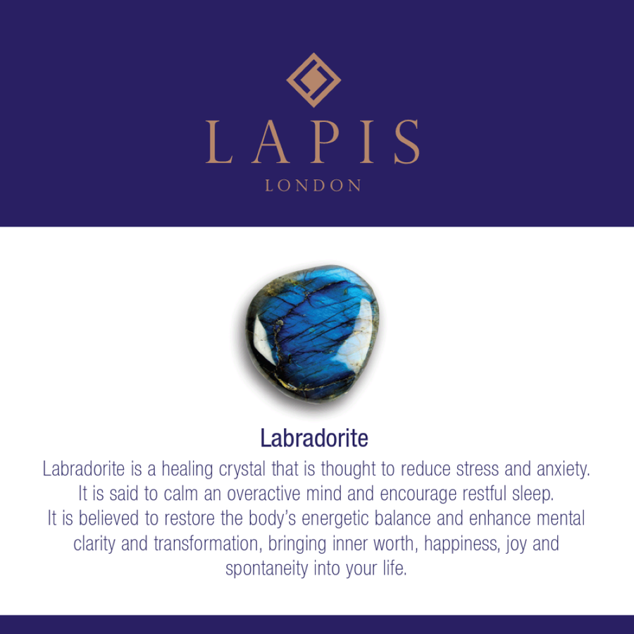 The Duo Labradorite Gemstone Necklace - Gold Plated