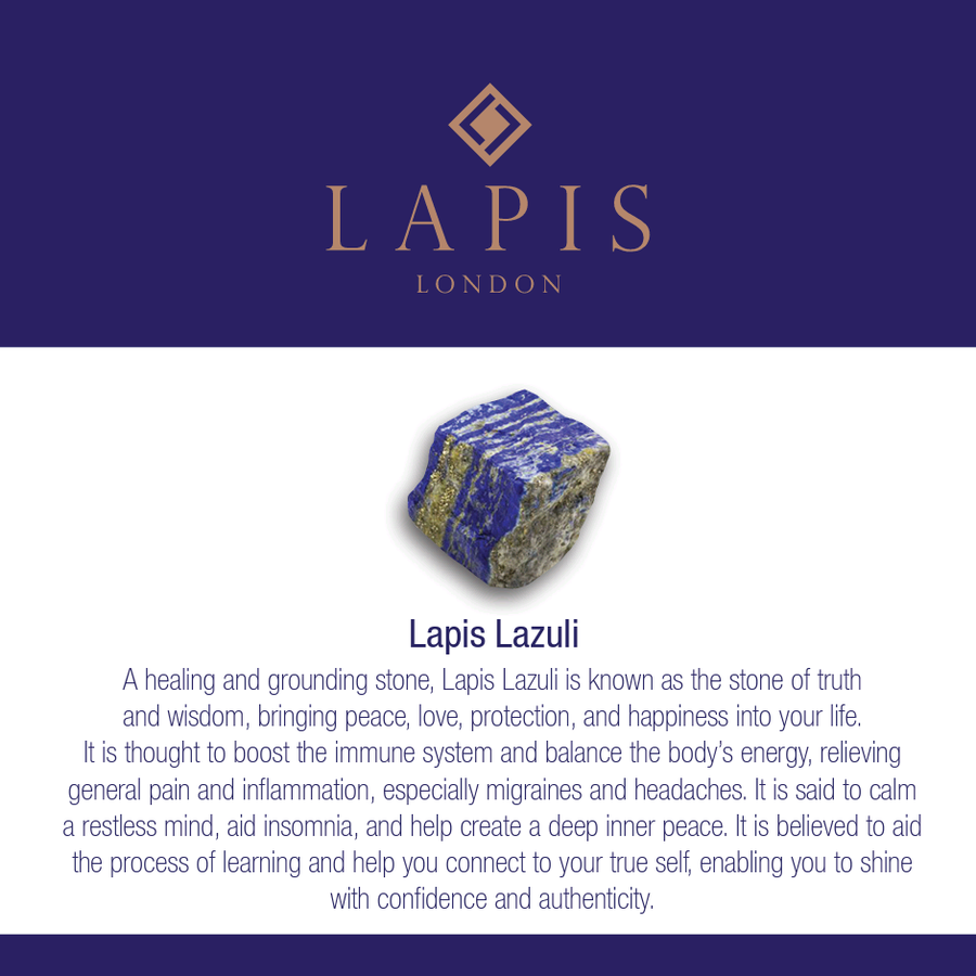 The Triangle Lapis Lazuli Gemstone Necklace – Gold Plated