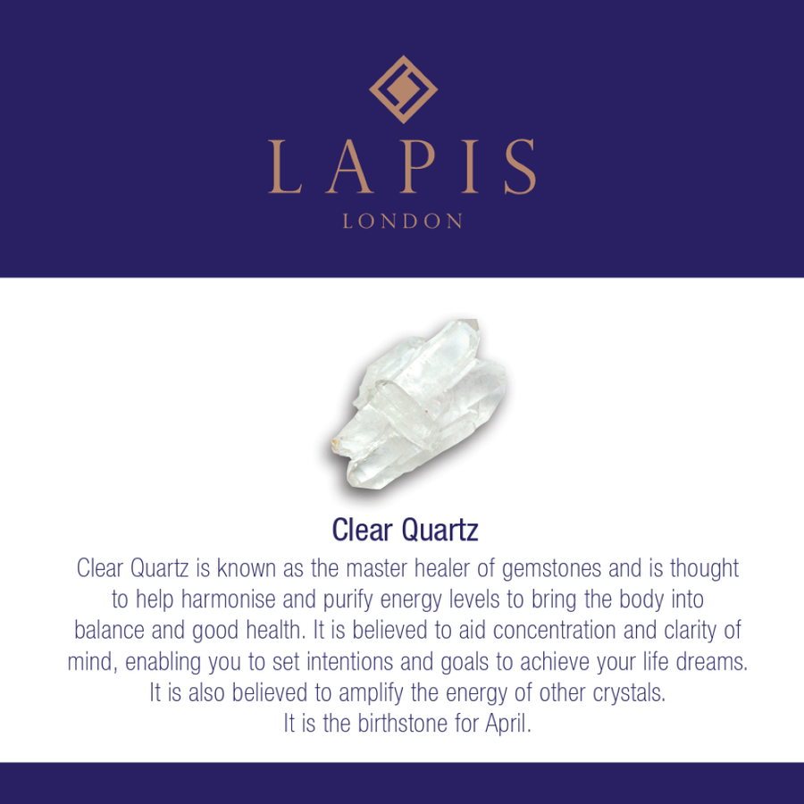 The En Pointe Clear Quartz Gemstone Necklace - Gold